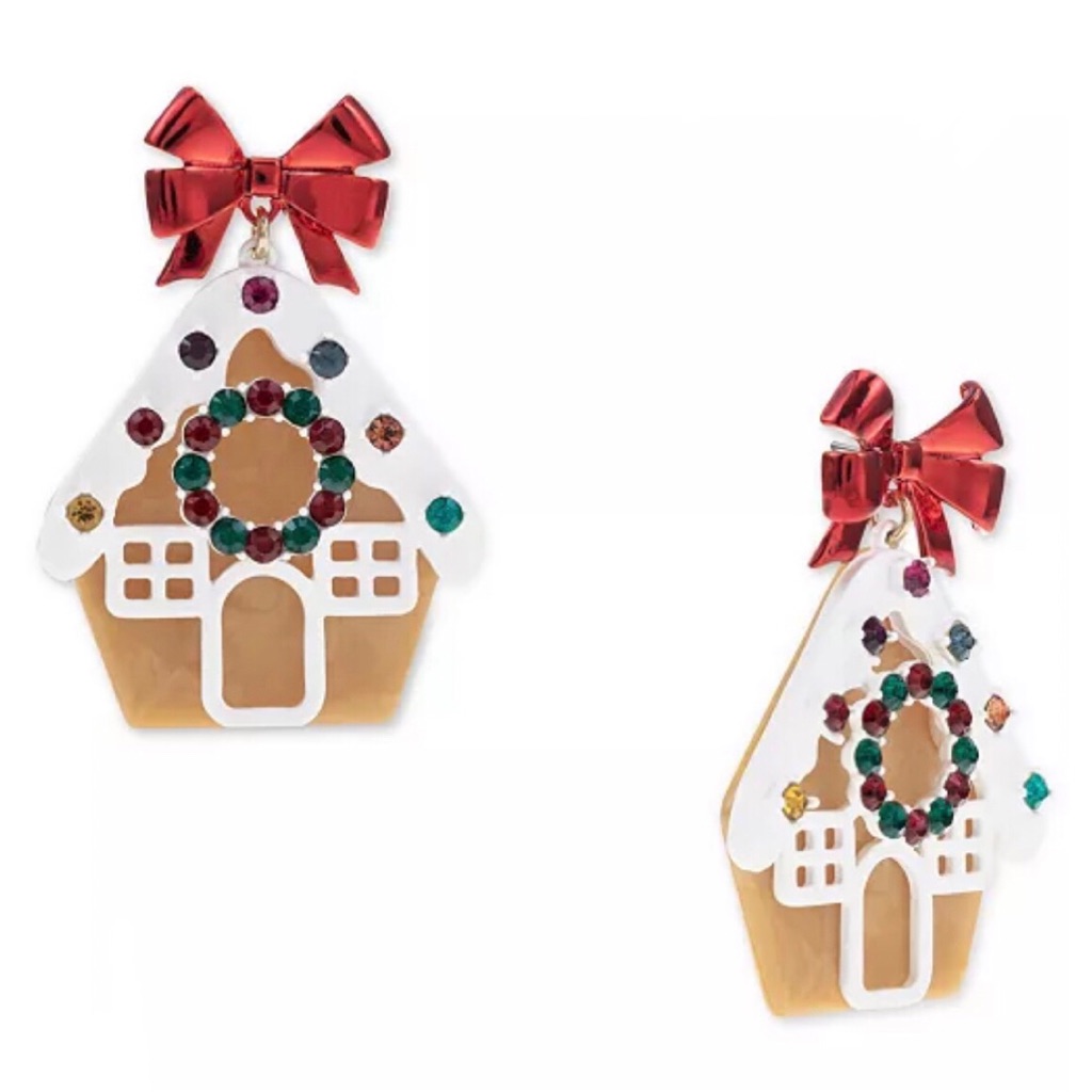 Inc Gingerbread House Earrings Nwt 21$